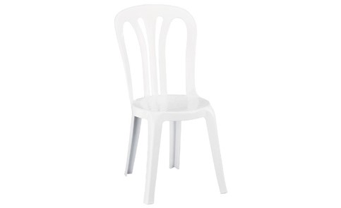 B406017 Bistro Chair White Plastic 295X295